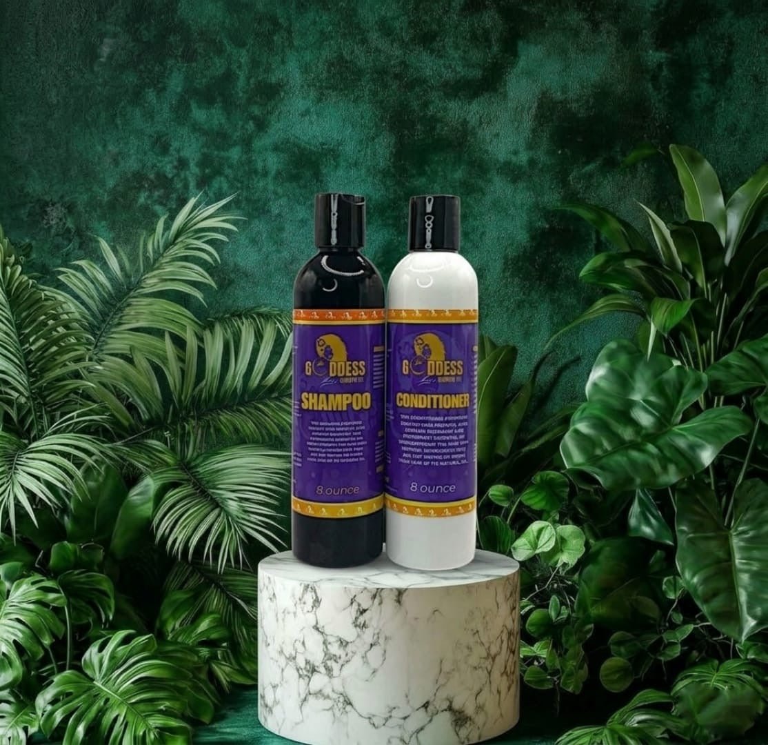 Goddess Shampoo & Conditioner Set – Nourish, Strengthen & Shine - Goddesshairandskin