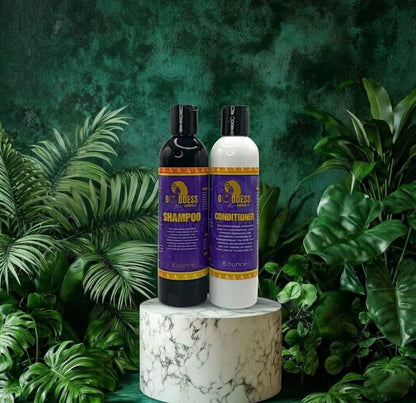 Goddess Shampoo & Conditioner Set – Nourish, Strengthen & Shine - Goddesshairandskin