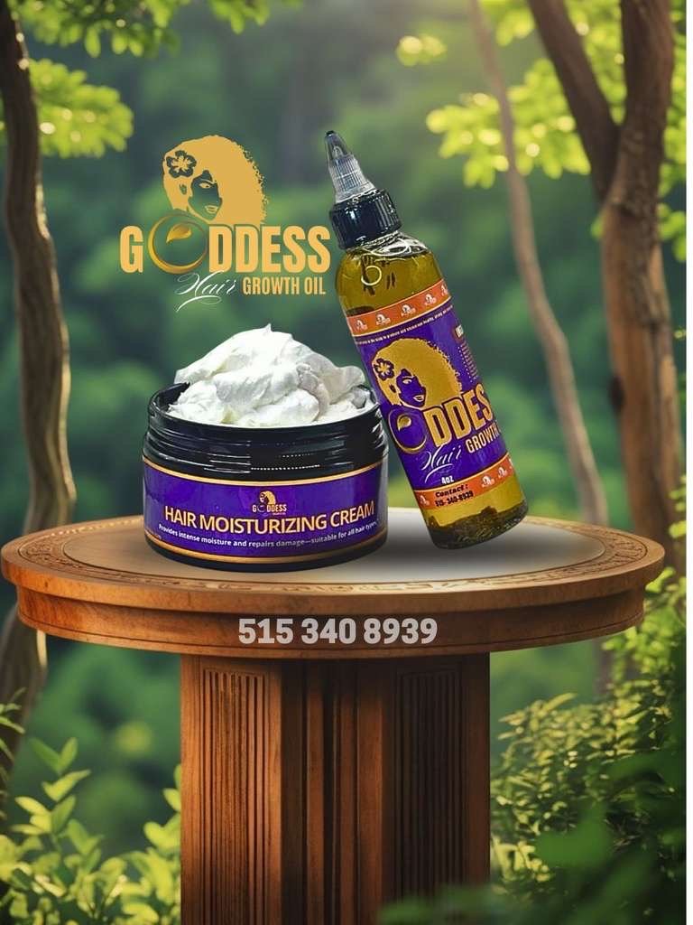 Goddess Length Retention Kit – Hair Growth Oil & Moisturizing Cream - Goddesshairandskin